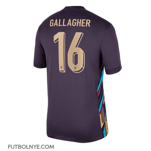 Camiseta Inglaterra Conor Gallagher #16 Visitante Equipación Eurocopa 2024 manga corta